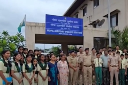 Halarna Panchkroshi High School Students Visit Mopa Airport Police Station for Legal Awareness Program