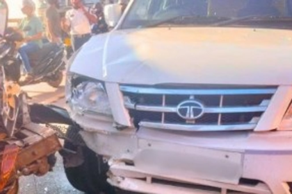 Head-On Collision on Mandovi Bridge: Fire Services Rescue Trapped Driver