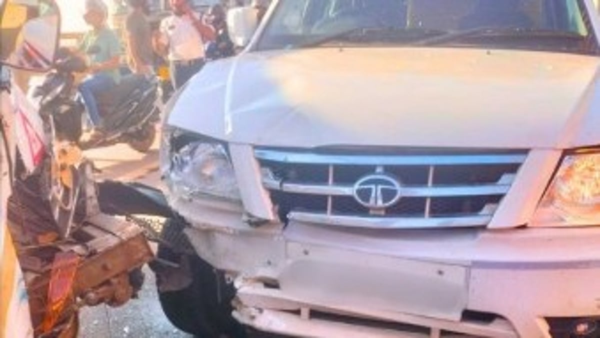 Head-On Collision on Mandovi Bridge: Fire Services Rescue Trapped Driver