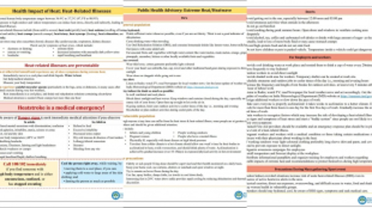 Health Advisory Issued Amidst Heat Wave Concerns: Protecting Against Heat-Related Illnesses