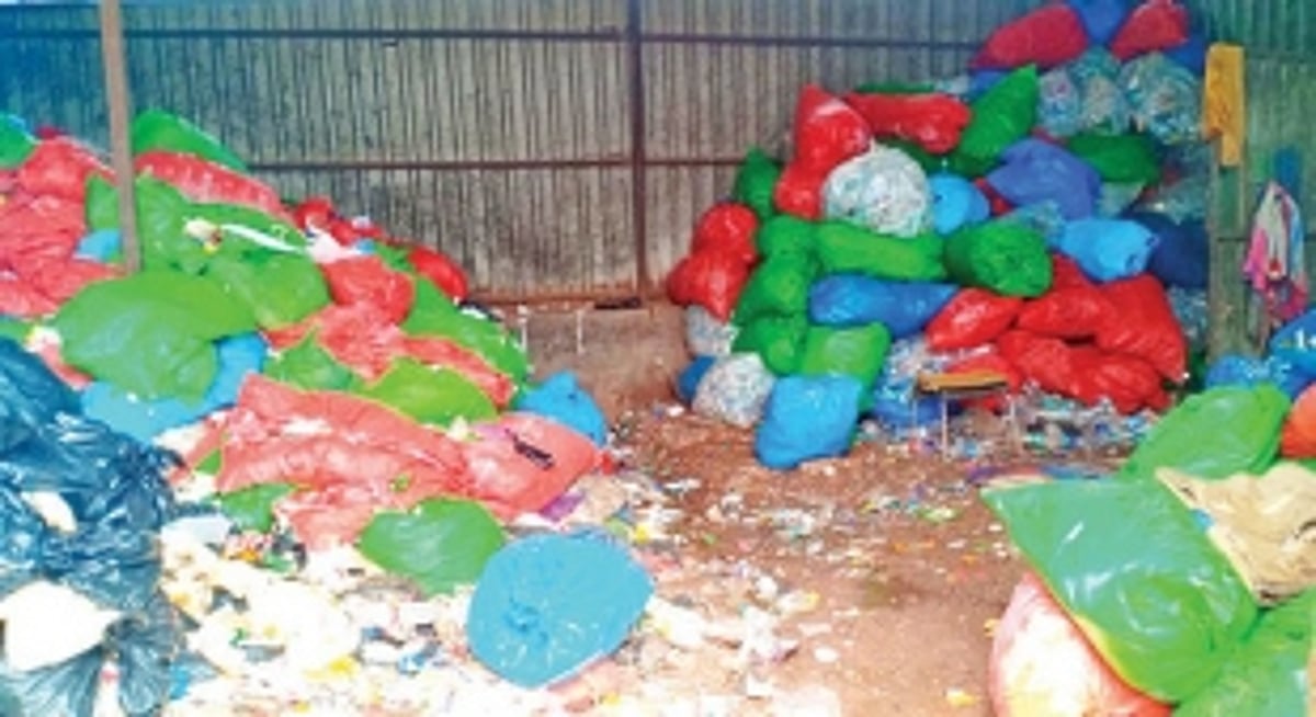 Heaps of garbage near the airport