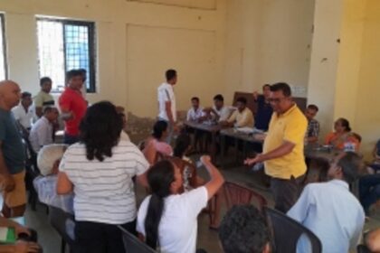 Heated discussion on   Shivaji statue at Sao   Matias gram sabha