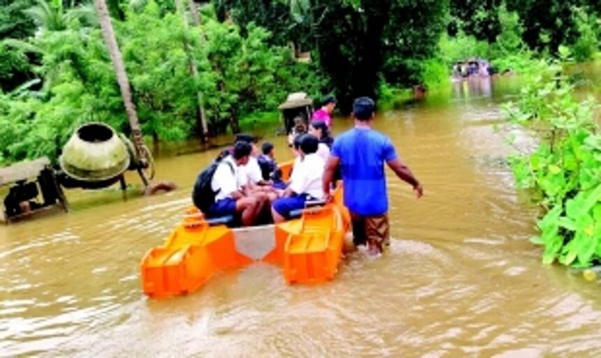 Heavy rains cause River Mhadei to overflow; Usgao-Ganjem flooded