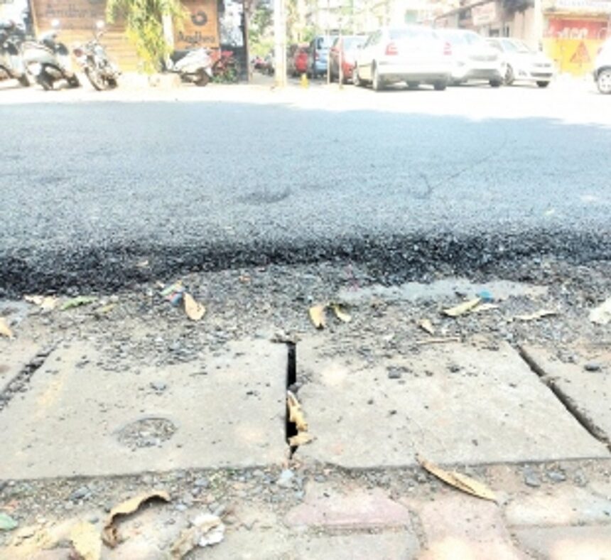 Height of road in Vasco  causes inconvenience