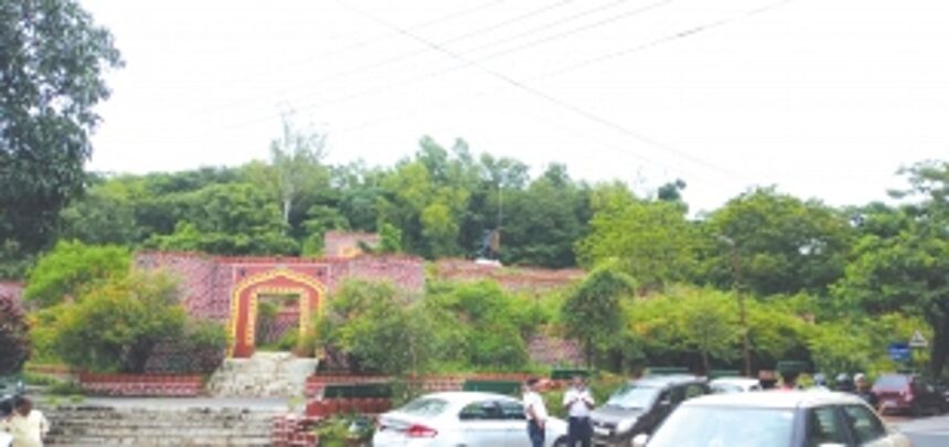 Hidden from view by overgrown trees and bushes, the majestic Shivaji Fort at Farmagudi has seen better days