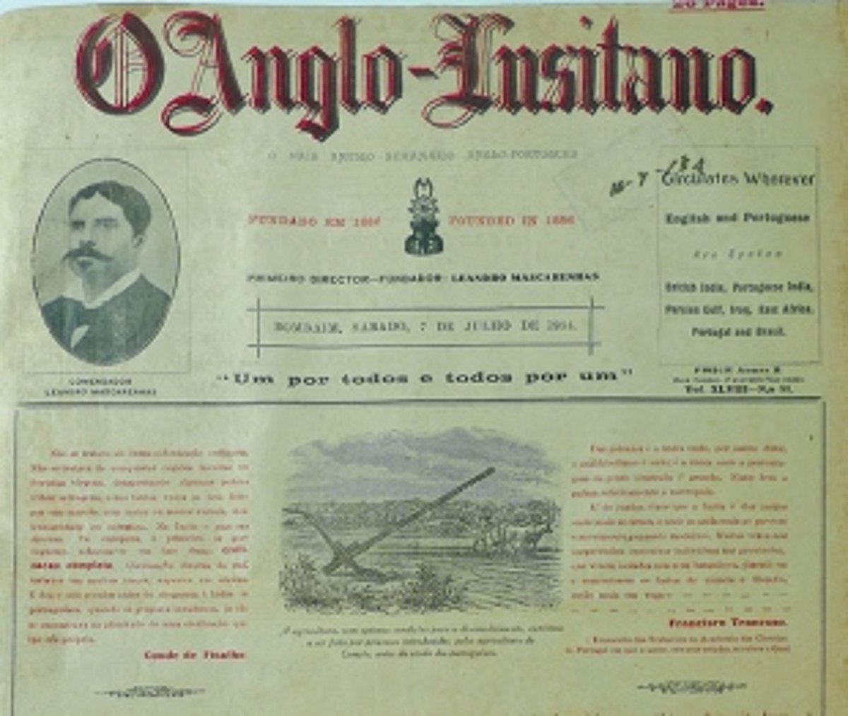 Histórias da imprensa Goesa:  O Anglo-Lusitano (1886-1955)