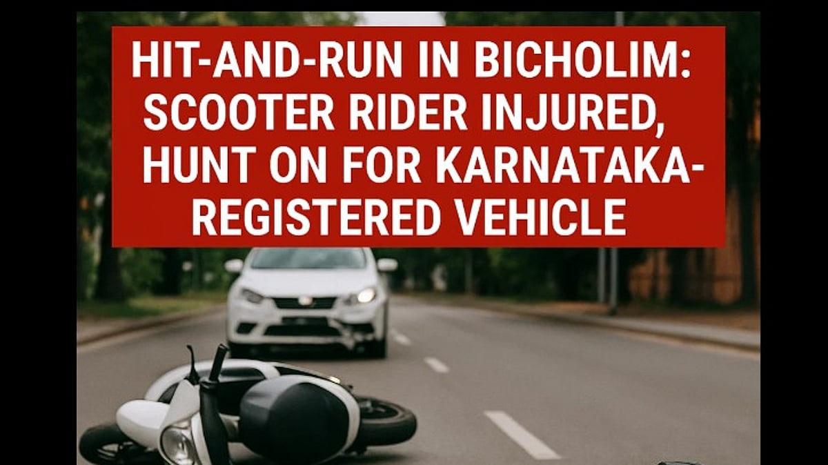 Hit-and-Run in Bicholim: Scooter Rider Injured, Hunt On for Karnataka-Registered Vehicle