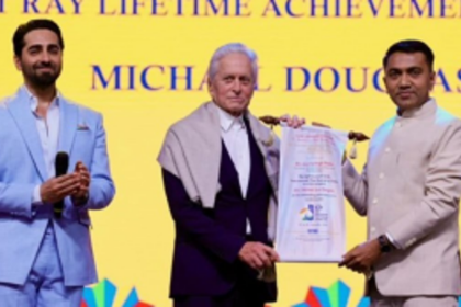 Hollywood veteran Michael Douglas honoured with Satyajit Ray Lifetime Achievement Award.