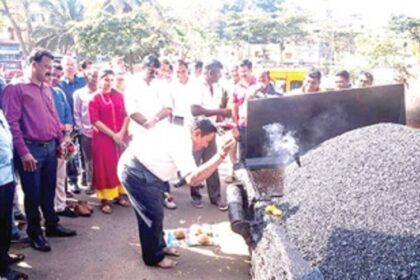 Hot-mixing of roads  at Pajifond launched