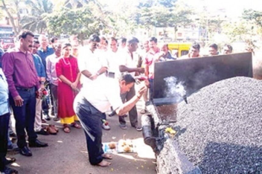 Hot-mixing of roads at Pajifond launched