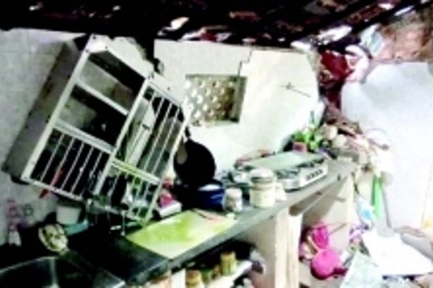 House damaged, inmates escape miraculously  in major landslide at Cortalim