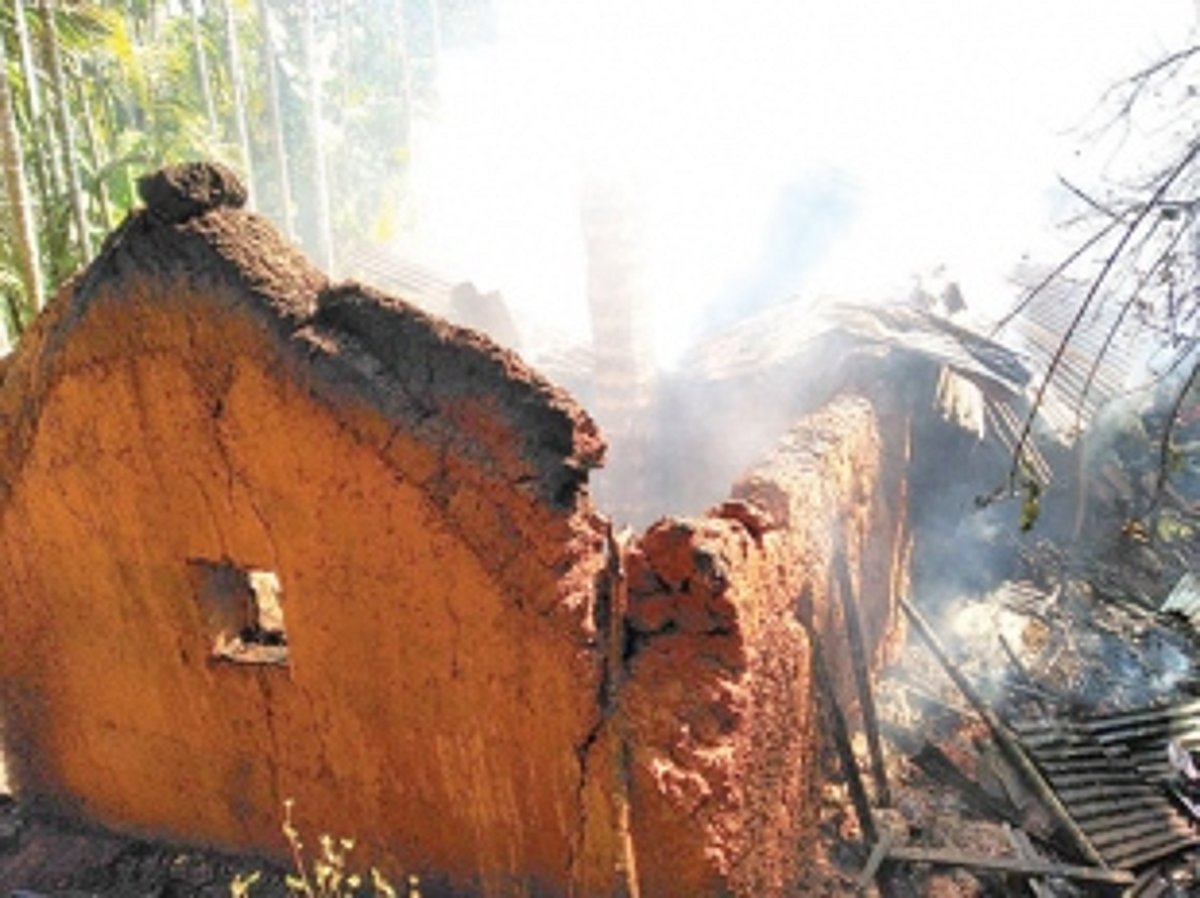 House destroyed  in cylinder blast
