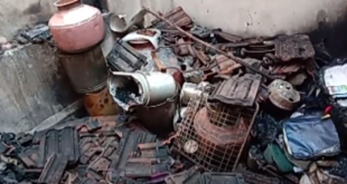 House gutted   in Siolim