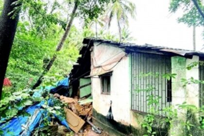 Houses, walls and vehicles damaged by falling trees as rain pummels Salcete taluka