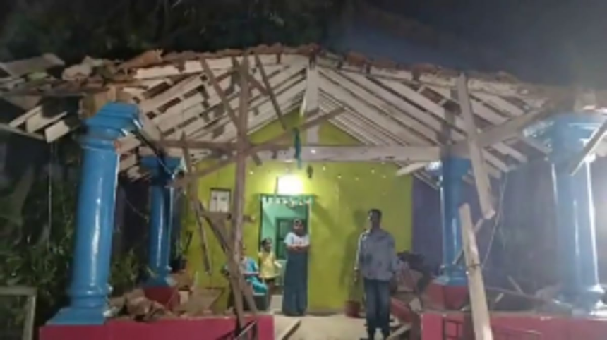 Huge Mango Tree Collapses Onto Homes Near Datta Temple in Chapora; 2 Injured