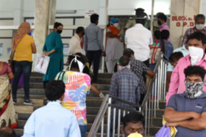 Huge rush outside GMC’s OPD,  which resumed on Tuesday