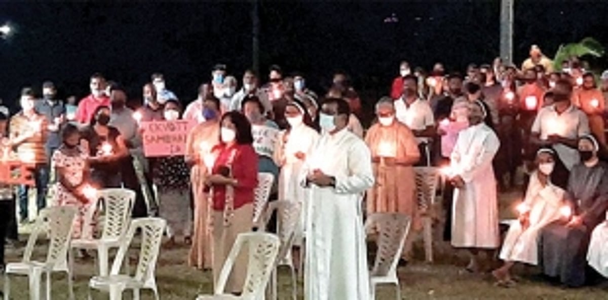Hundreds gather for prayer  at old church in Sancoale