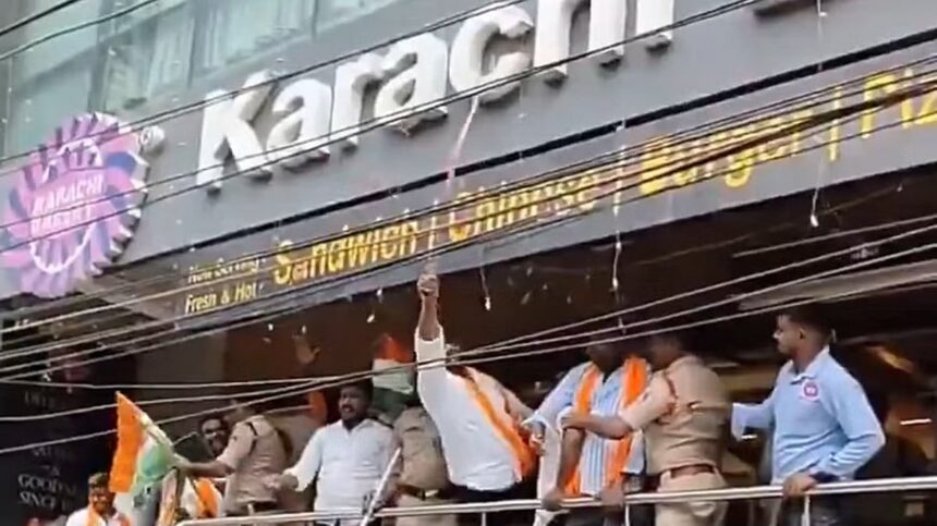 Hyderabad’s Karachi Bakery vandalised as mob demands name change amid border tensions 1 Hyderabad’s Karachi Bakery vandalised as mob demands name change amid border tensions