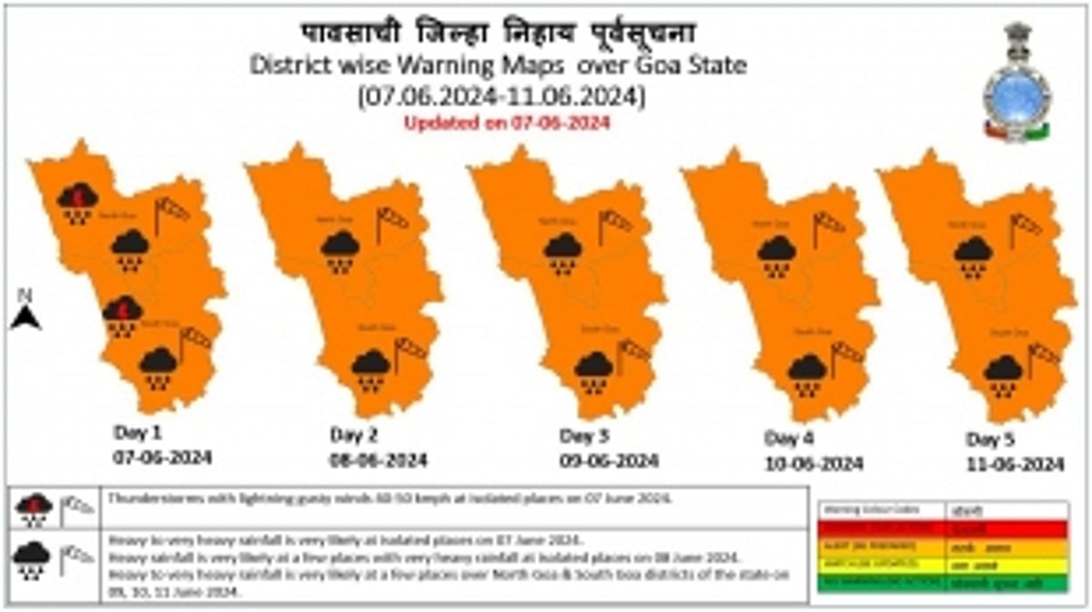 IMD Goa issues orange alert till 11 June