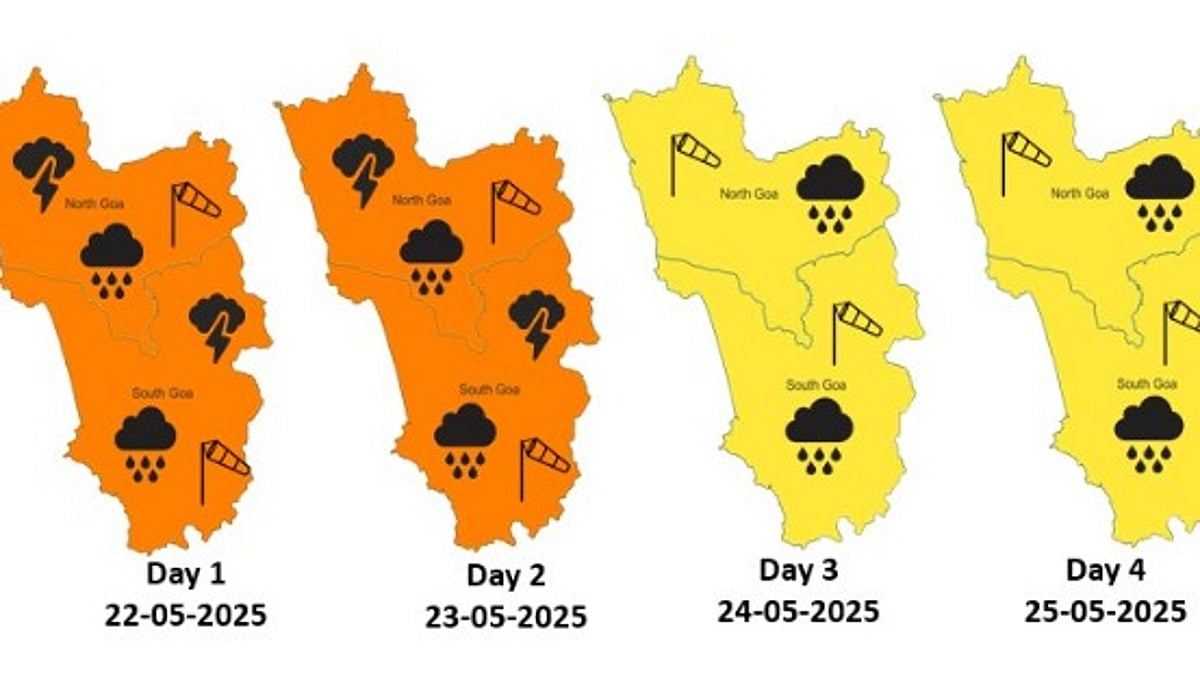 IMD Issues Alert: Thunderstorms with Winds up to 70 kmph Expected in North and South Goa
