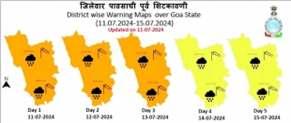 IMD issues orange alert for July 12, 13, yellow alert for Sunday, Monday