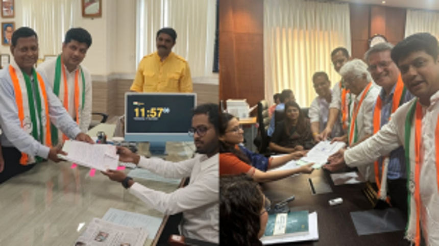 INDIA Bloc South Goa Candidate Captain Viriato Fernandes Files Nomination for Lok Sabha 2024 elections