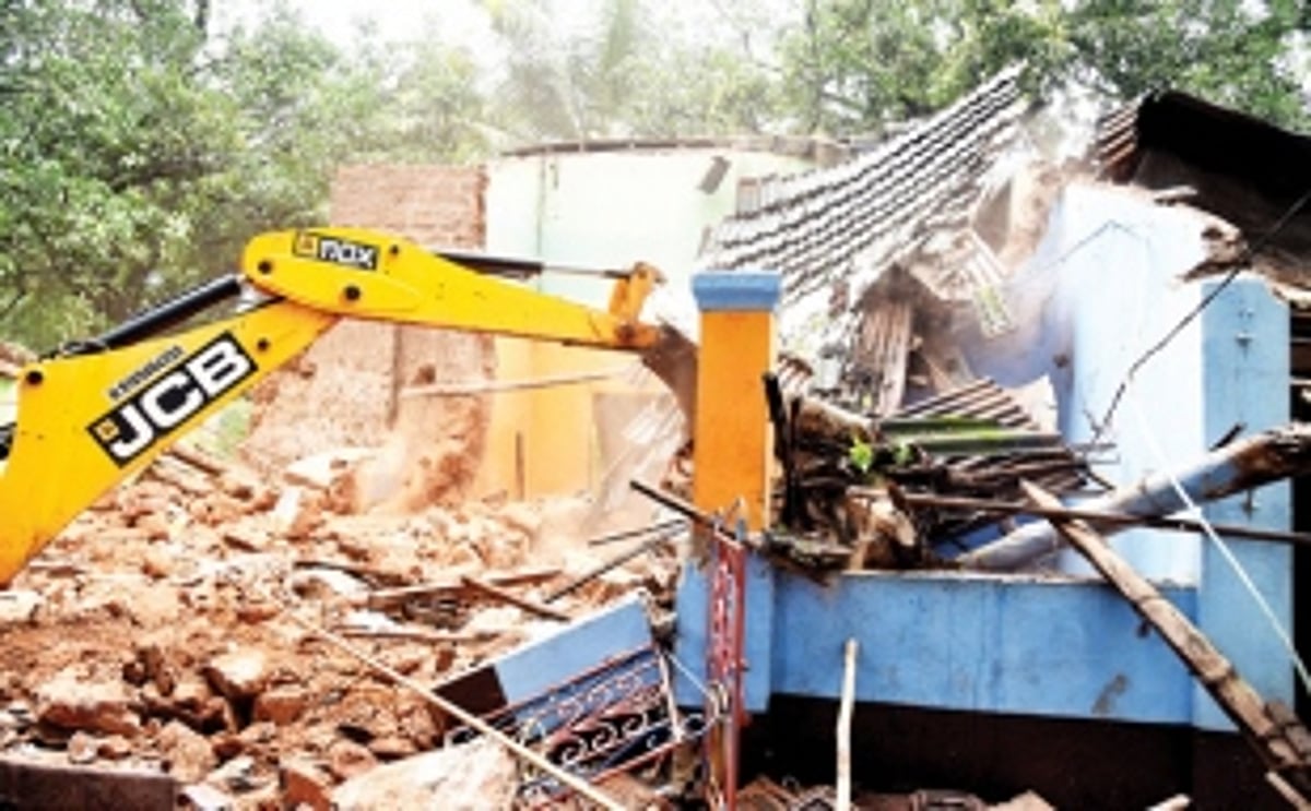 INHUMAN: In pouring rains, a Goan house demolished  for road widening