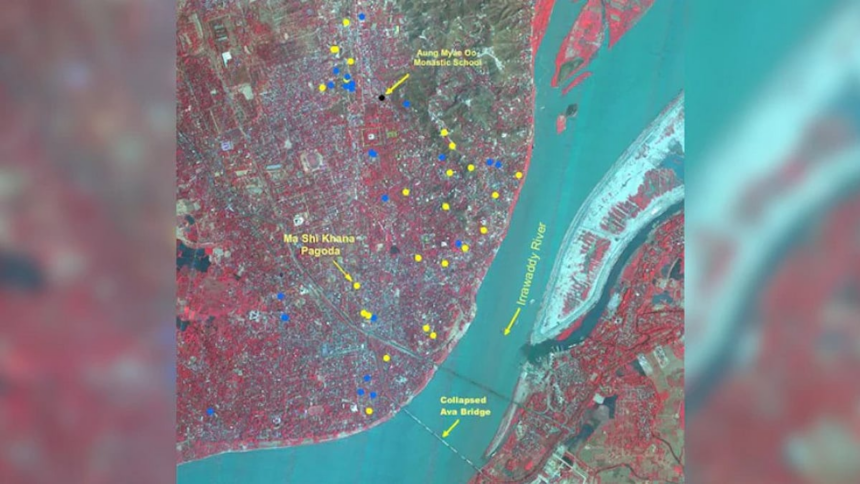 ISRO Satellite Reveals Extensive Damage After 7.7 Magnitude Earthquake Strikes Myanmar 1 ISRO Satellite Reveals Extensive Damage After 7.7 Magnitude Earthquake Strikes Myanmar