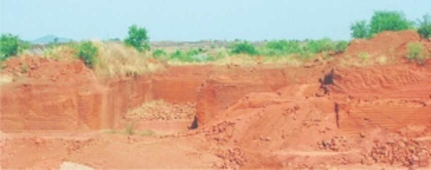 Illegal laterite quarry raided, offences registered against unknown person