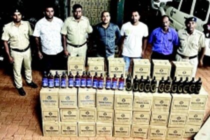 Illegal liquor worth Rs 6 lakh seized near Naibag, Pernem