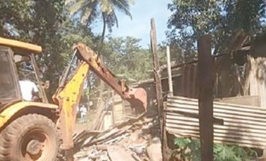 Illegal scrapyards demolished in Bhoma-Adkon Panchayat area