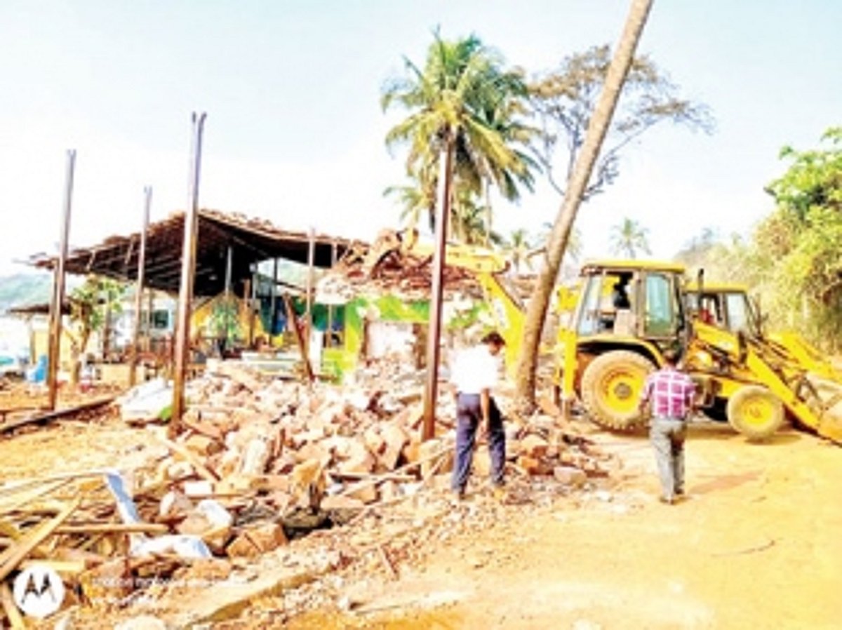 Illegal structure on GTDC  land at Vagator demolished