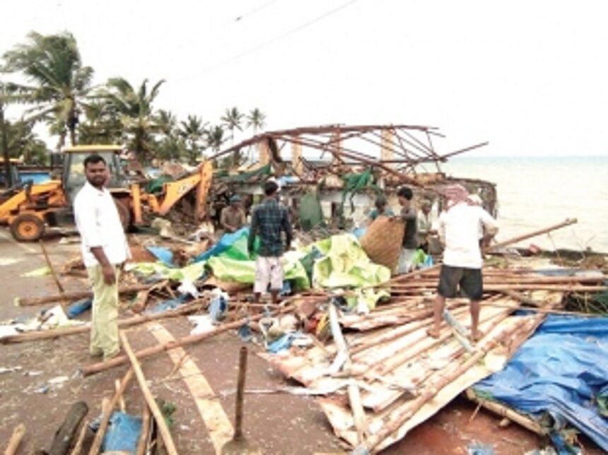 Illegal structure razed at Anjuna