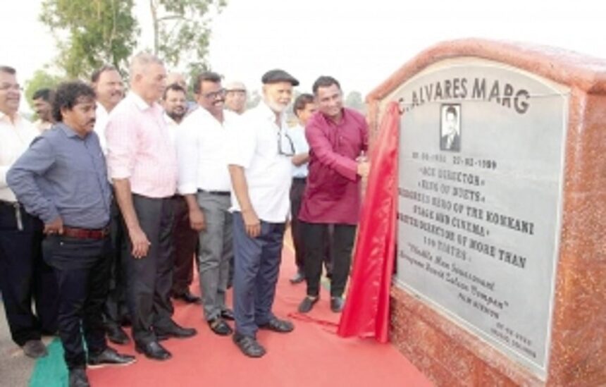 Immortalising the name of C Alvares 1 Immortalising the name of C Alvares