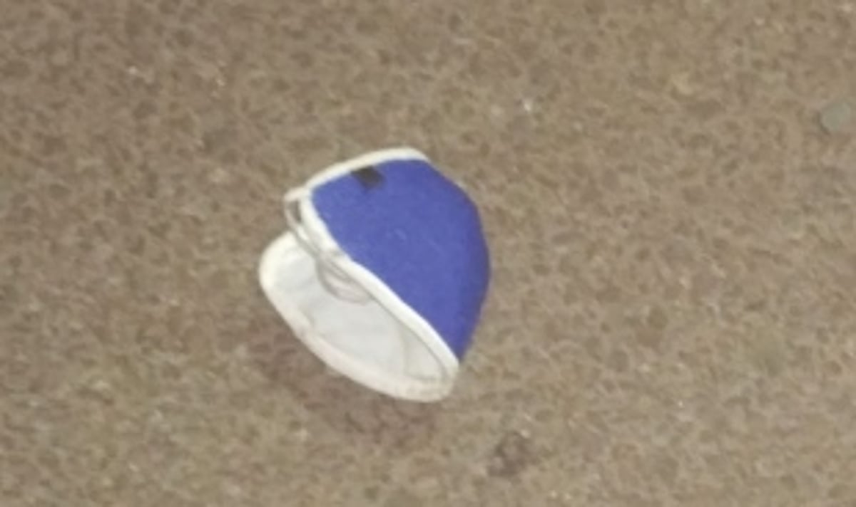 Improper disposal  of used masks can  spread COVID virus