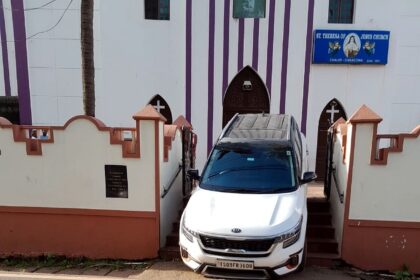 In Google maps We Trust? GPS Leads Car Into Church Compound, Down the Steps in Canacona