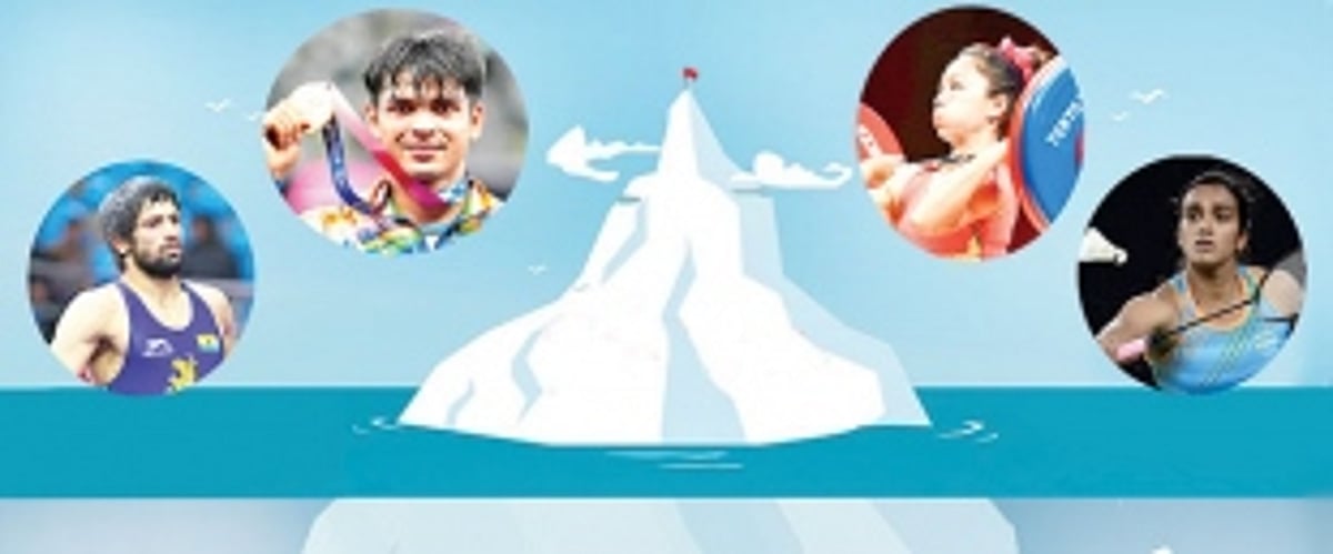 In India, sports success is seen as a tip of an iceberg