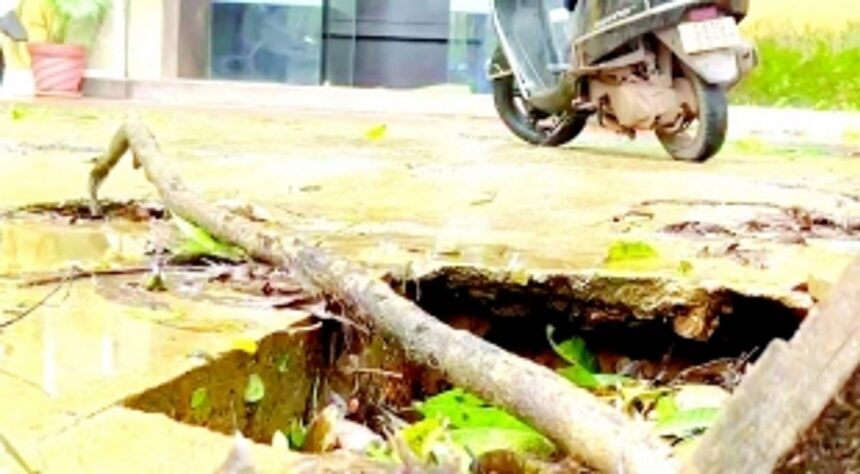 In Quepem, before you pay your commercial taxes, you may fall into a pit