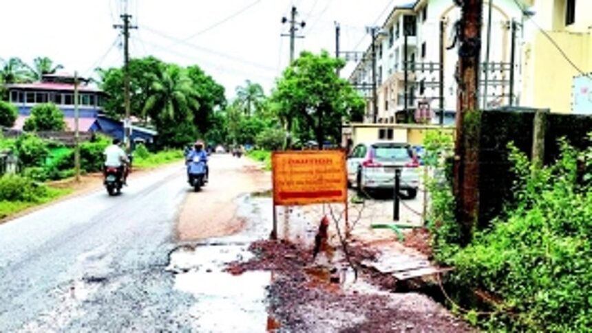 Incomplete underground cabling job