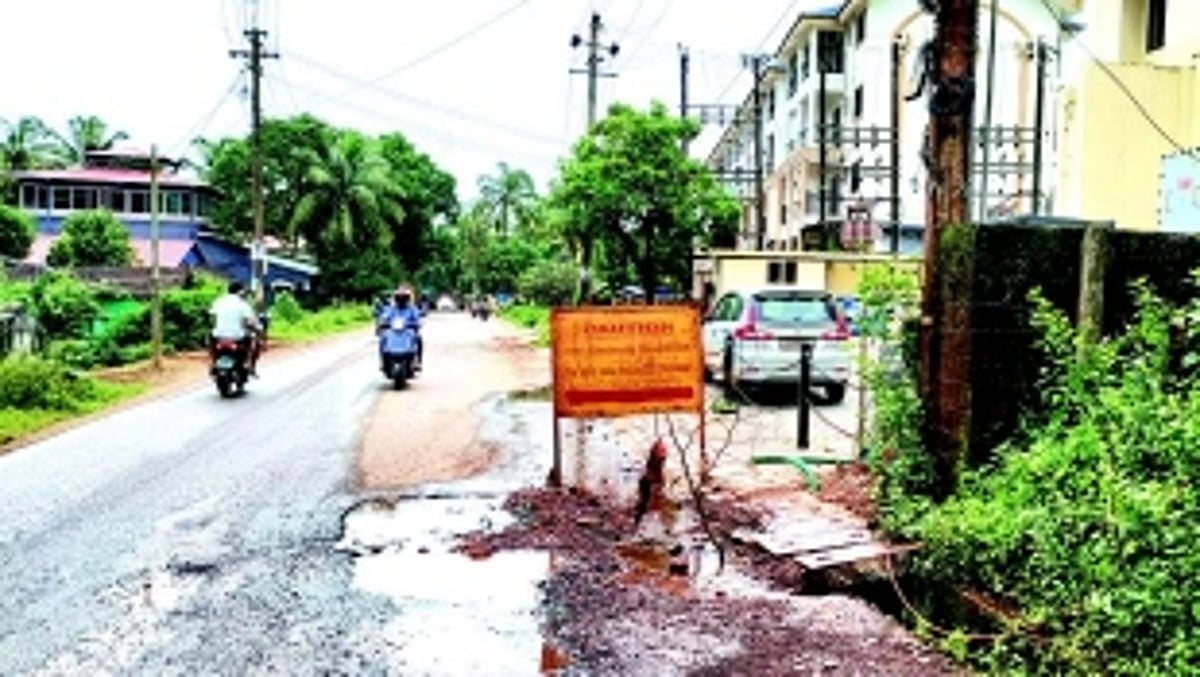 Incomplete underground cabling job