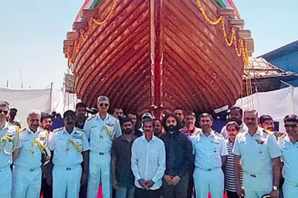 India's First Ancient Stitched Ship Launched at Hodi Innovation Shipyard in Goa