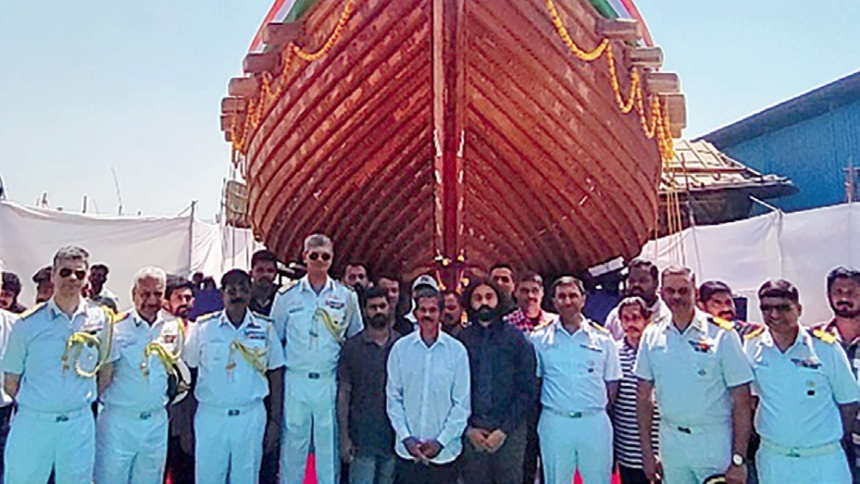 India's First Ancient Stitched Ship Launched at Hodi Innovation Shipyard in Goa 1 India's First Ancient Stitched Ship Launched at Hodi Innovation Shipyard in Goa