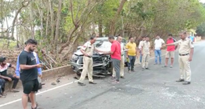 Infant escapes unhurt in road mishap at Sancoale 1 Infant escapes unhurt in road mishap at Sancoale