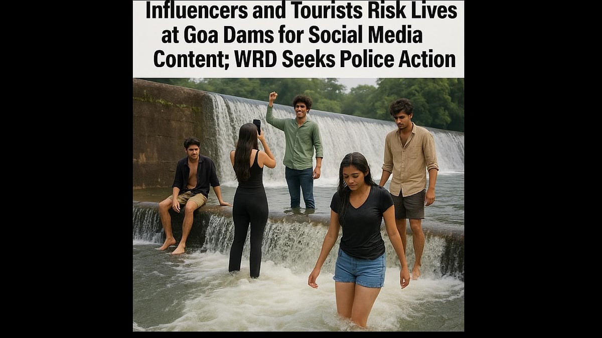Influencers and Tourists Risk Lives at Goa Dams for Social Media Content; WRD Seeks Police Action