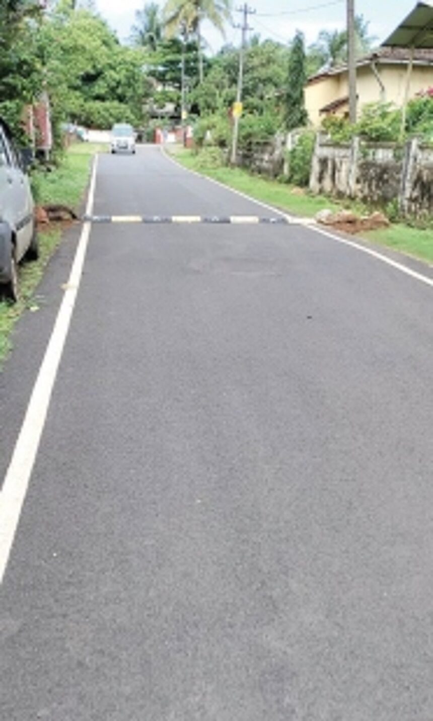 Install proper speed breakers 1 Install proper speed breakers