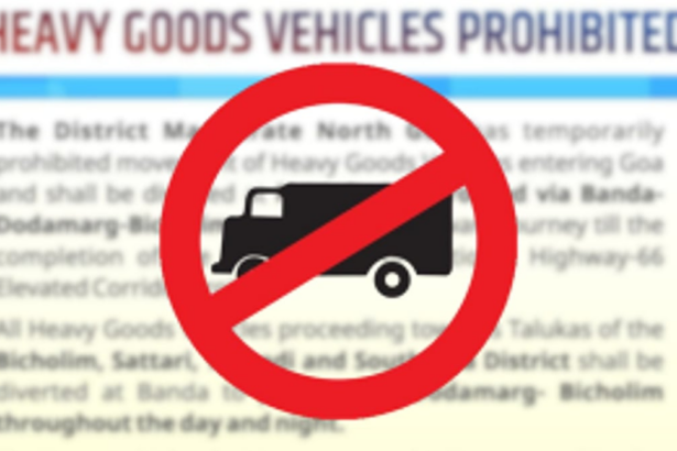 Inter-state heavy vehicles traffic diversion due to Porvorim Six-Lane Corridor