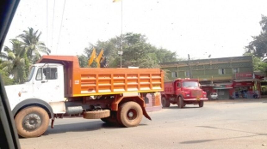 Iron ore transported  from Timblo mines
