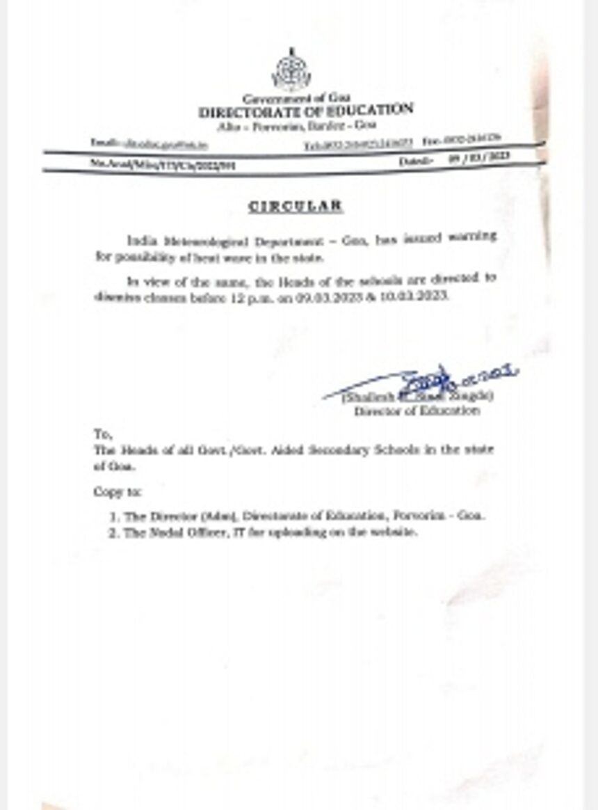 Issue circular to close schools before noon on March 9 & 10 due to heatwave:  CM to DoE