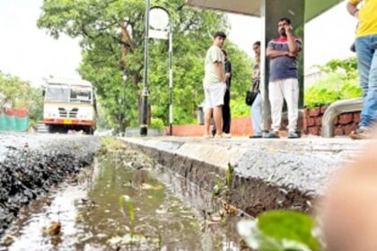 It’s a nightmare for passengers standing at bus stops in muddy puddles