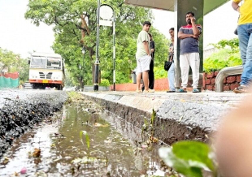 It’s a nightmare for passengers standing at bus stops in muddy puddles